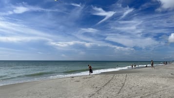 Beach nearby, sun-loungers