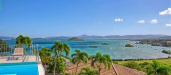 Luxury villa, 10 people, swimming pool, sea and golf view