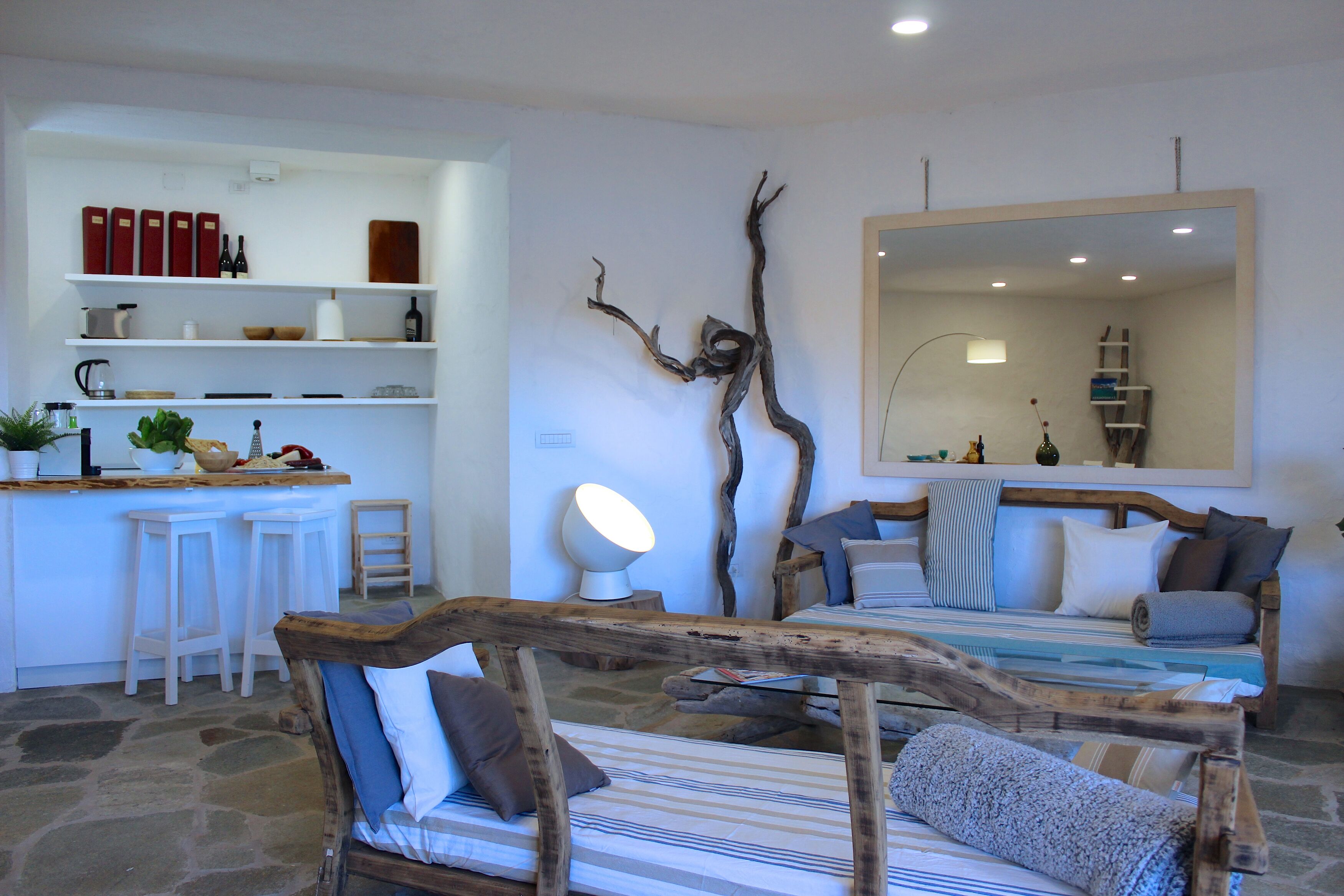 Villa, Beachfront | Living area | Flat-screen TV