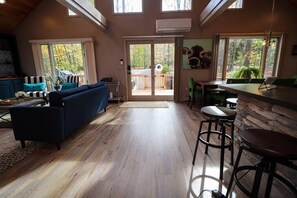 TV, fireplace, video games, books - Villa MiaNova: A Modern Hideout in the Woods. (Lake Ariel)