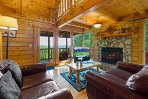 Smart TV, fireplace, DVD player