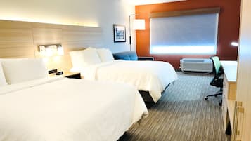 Desk, free WiFi, bed sheets