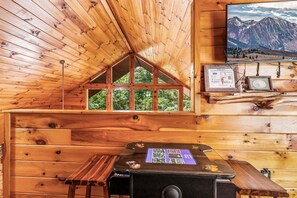 Unclassified image, 3 of 47, button - Amazing Grace - Hot Tub, Stone Firepit & Arcade Loft Near Pigeon Forge (Sevierville)