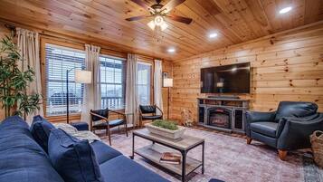 TV connectée, cheminée