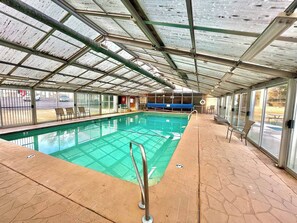 Indoor pool, a heated pool