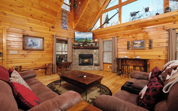 TV, fireplace, DVD player