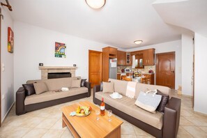 TV, fireplace, DVD player
