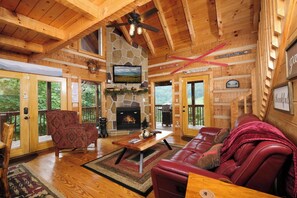 TV, fireplace, DVD player