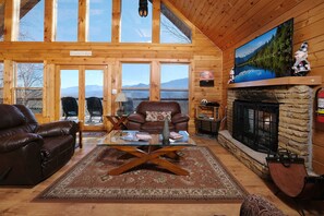 TV, fireplace, DVD player