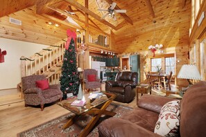TV, fireplace, DVD player