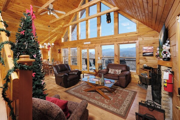 TV, fireplace, DVD player