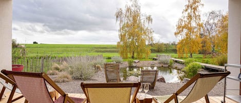 Panoramic-Villa, barrierefrei, mit Bad (Le Lodge) | Terrasse/Patio