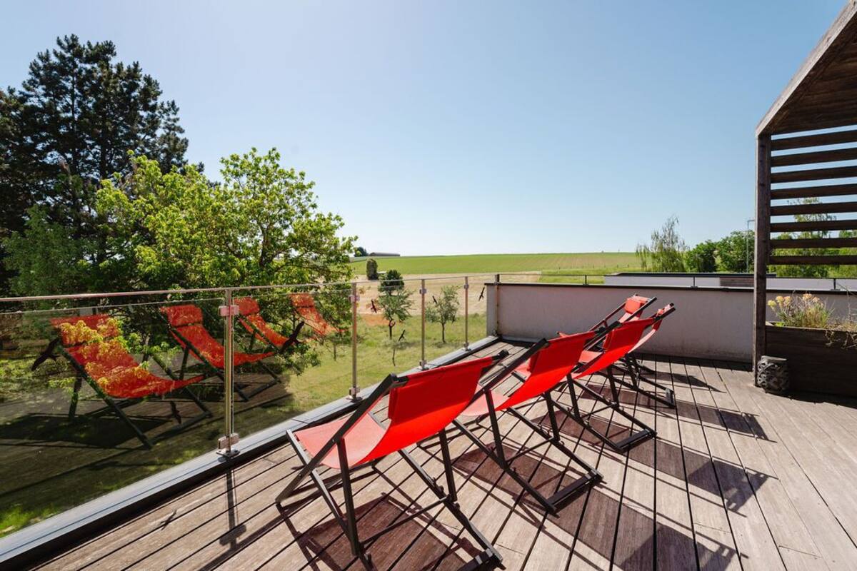 Casa de campo panorámica, baño en la habitación (Le Rooftop) | Terraza o patio