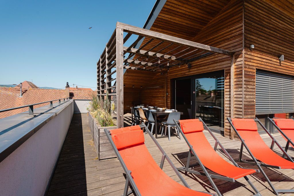 Panoramic-Ferienhaus, mit Bad (Le Rooftop) | Aussenbereich