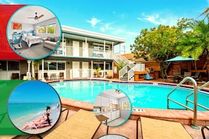 A heated pool - 🏖️ BBR #5, Steps to the Beach, Heated Pool w/Full Kitchen & 2 Beds! (Treasure Island)
