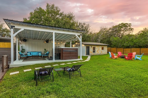 South Austin Group Retreat with Swimspa and Backyard fun!