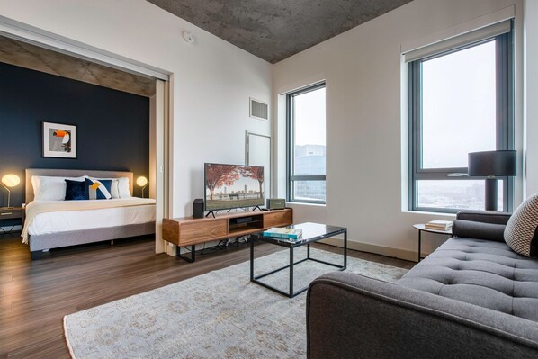 1 غرفة نوم ومكواة/لوح كي وواي فاي وملاءات أسرّة