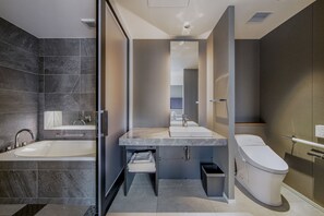 Oike Suite, Non Smoking | Bathroom | Free toiletries, hair dryer, slippers, electronic bidet - Park Hotel Kyoto (Kyoto)