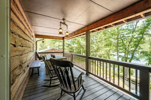 Outdoor dining - Cozy Lakefront Retreat w/ Game Room & Hot Tub (McHenry)