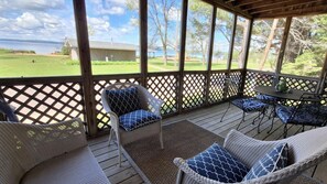 Outdoor dining - Parkside Condo 1 -  Condo Conveniently Located Across from Joni`s Beach (La Pointe)
