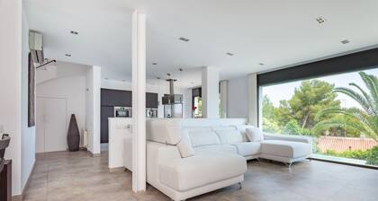 Modern house with pool and large garden