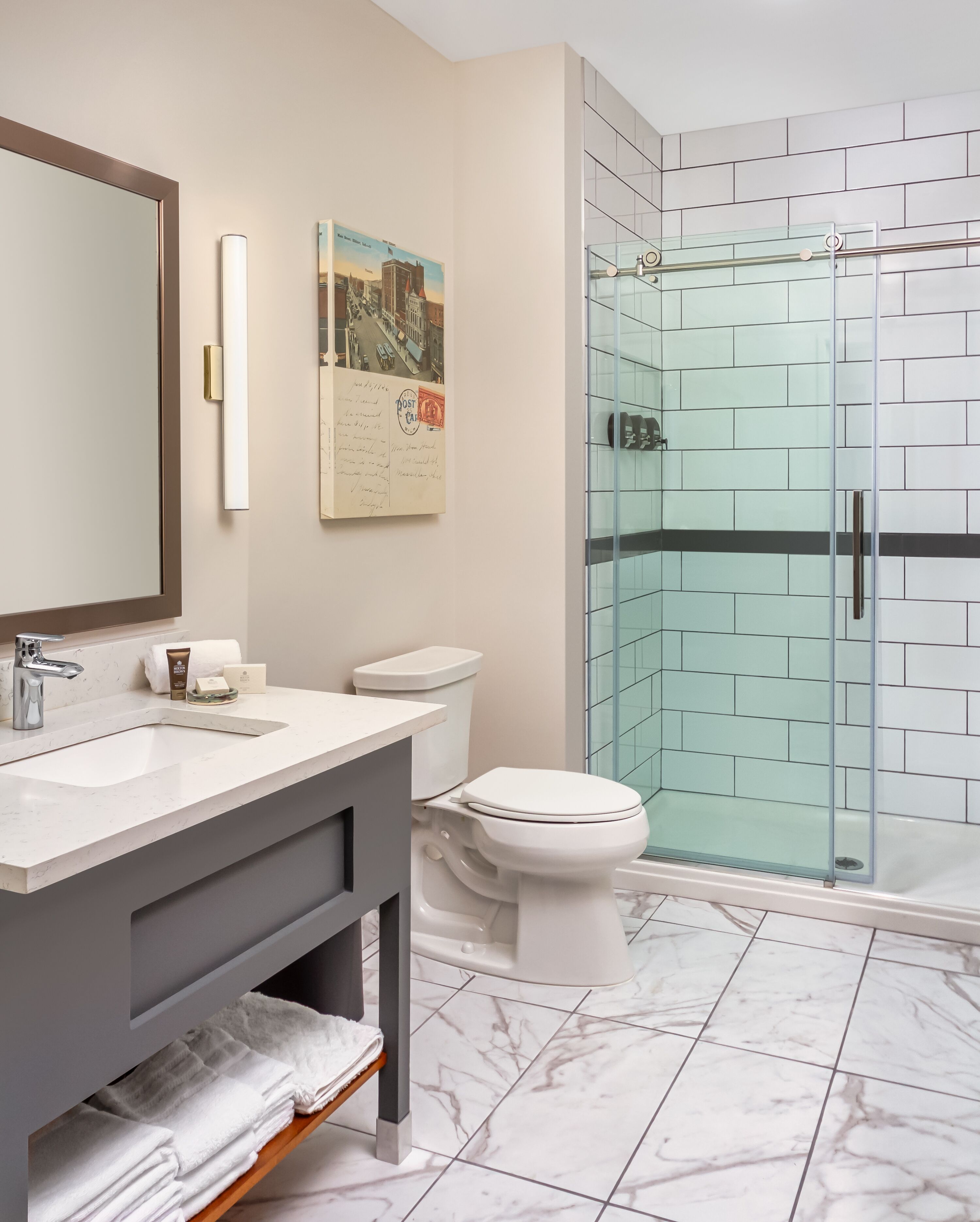 hair dryer, bathrobes, towels