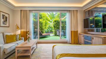 1 slaapkamer, luxe beddengoed, een minibar, een kluis op de kamer