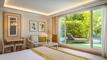 1 slaapkamer, luxe beddengoed, een minibar, een kluis op de kamer