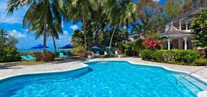Pool - Emerald Beach 3 - Villa Ixoria | Beach View - Located in  Beautiful Gibbs Bay with Private Chef Services (Lower Carlton)