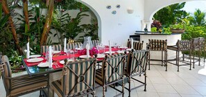 Outdoor dining - Villa Oceana | Ocean View - Located in Beautiful Sugar Hill with Private Pool (Mount Standfast)