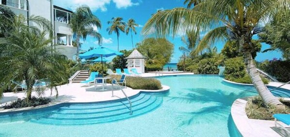 Pool - Schooner Bay 201 - Condo Flamboyant  | Beach Front - Located in  Fabulous St. Peter with House Cleaning Included (Speightstown)