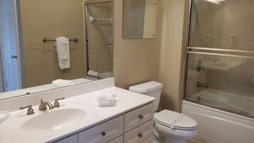 Hair dryer, towels