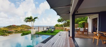 Villa Open Space  | Ocean View - Located in  Beautiful Petit Cul de Sac with Private Pool