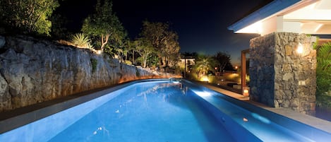 A heated pool