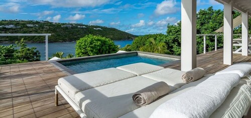 Villa Teora  | Ocean View - Located in  Beautiful Marigot with Private Pool