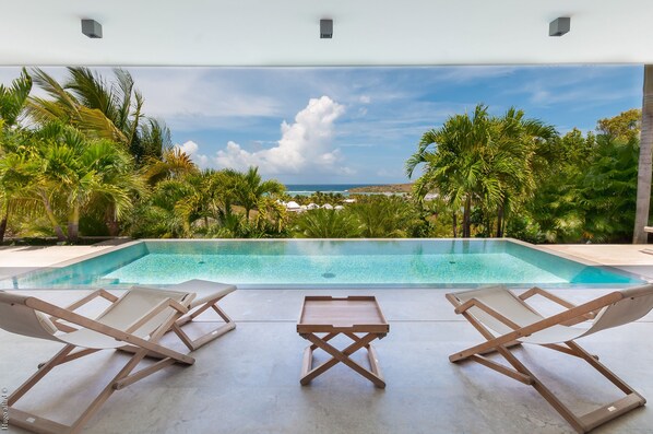 A heated pool