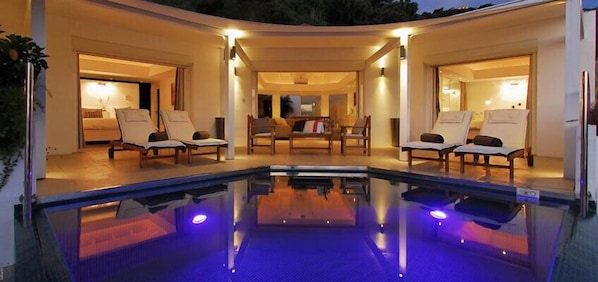 A heated pool