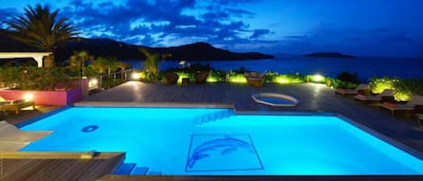 A heated pool