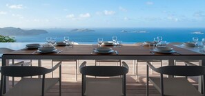 Outdoor dining - Villa Ginger  | Ocean View - Located in  Tropical Salines with Private Pool (Saint Barthélemy)