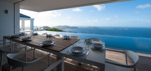 Outdoor dining - Villa Ginger  | Ocean View - Located in  Tropical Salines with Private Pool (Saint Barthélemy)