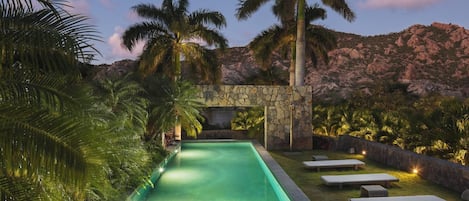 A heated pool