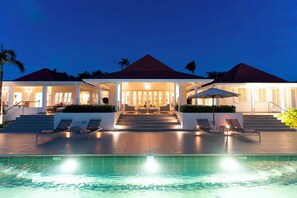 A heated pool