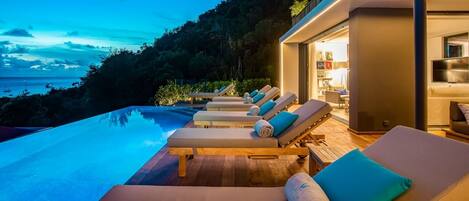 A heated pool