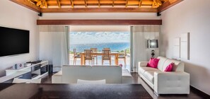 TV, DVD player, books, stereo