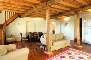 Fernseher, Kamin, Bücher, Stereoanlage