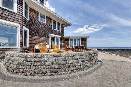 Coastal gem on the water with beach access, gorgeous views & spacious layout