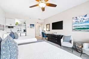 Desk, iron/ironing board, Internet, bed sheets