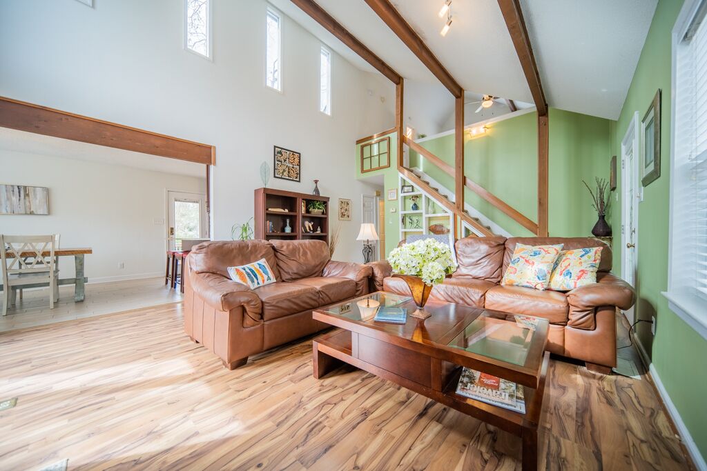 Smart TV, fireplace, DVD player, books