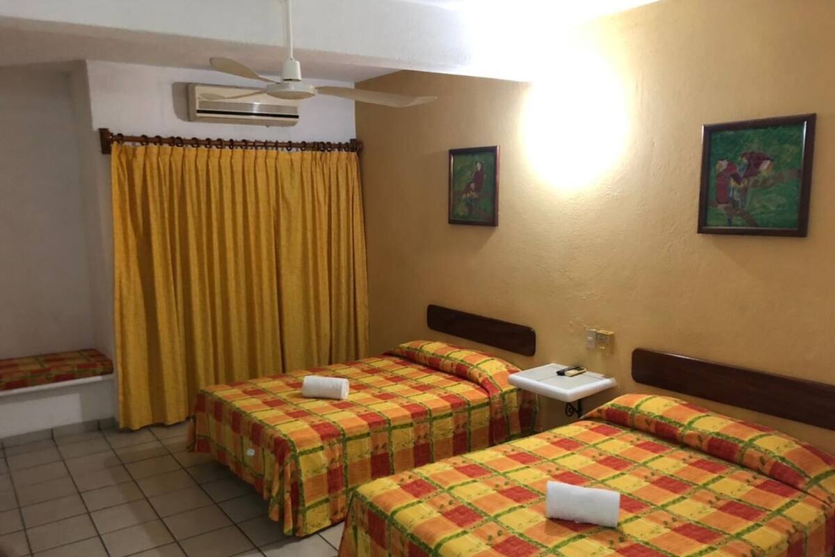 Blackout curtains, iron/ironing board, free WiFi, bed sheets