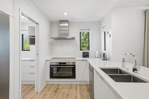 Fridge, microwave, dishwasher, toaster